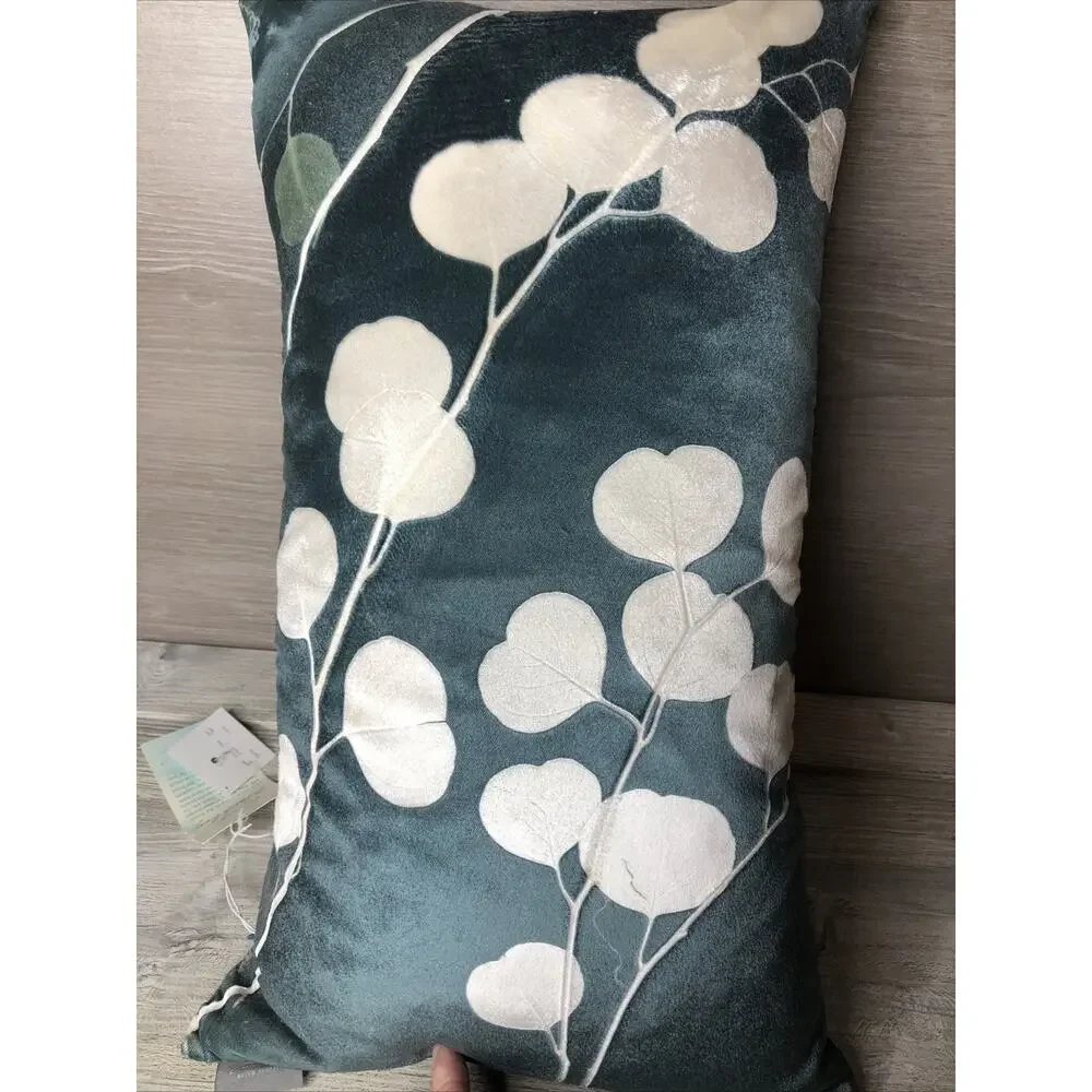 Aviva Stanoff Decorative Pillow Eucalyptus Malachite Velvet